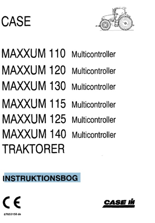 Product picture Case Ih Maxxum 110 120 130 Multi-Controller Operators Manual