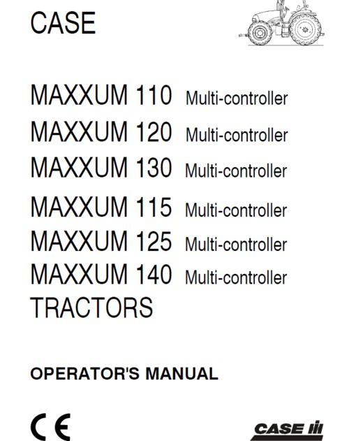 Product picture Case Ih Maxxum 110 120 130 Multi-controller Operators Manual