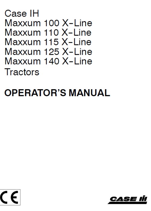 Product picture Case IH Maxxum 100 110 115 125 140 X-line Manual Operators