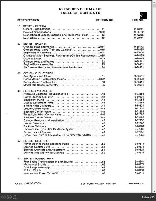 Product picture Case 480B backhoe loader service manual workshop repair